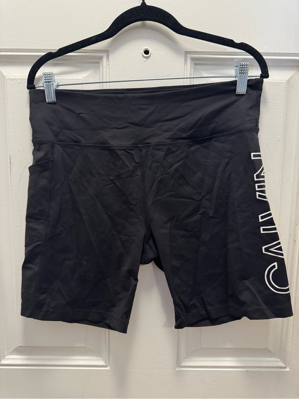 Calvin Klein Black Bike Shorts with Side Logo 0488